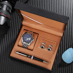 Watch with Cufflinks & Pen Gift Set for Him