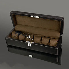 Carbon Fiber Wood Watch Storage Box