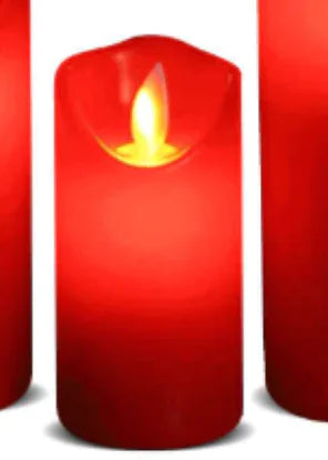 Electric Red Flame Religious Candle