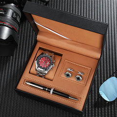 Watch with Cufflinks & Pen Gift Set for Him