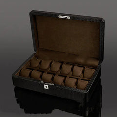 Carbon Fiber Wood Watch Storage Box
