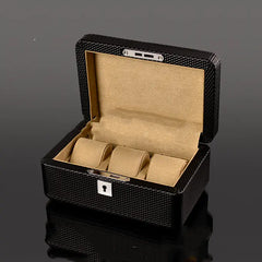 Carbon Fiber Wood Watch Storage Box